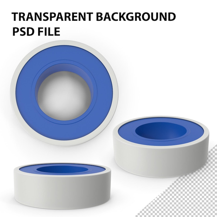 PSD cinta de sello azul png