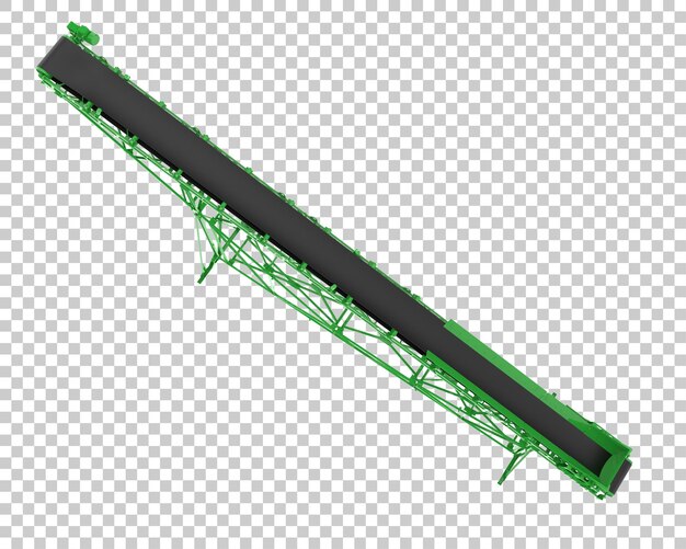 Cinta transportadora aislada sobre fondo transparente ilustración de renderizado 3d