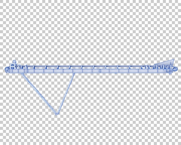 Cinta transportadora aislada sobre fondo transparente ilustración de renderizado 3d