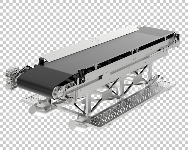 Cinta transportadora aislada sobre fondo transparente Ilustración de renderizado 3d