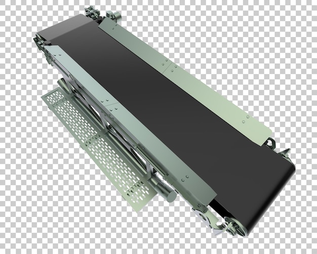 Cinta transportadora aislada sobre fondo transparente Ilustración de renderizado 3d