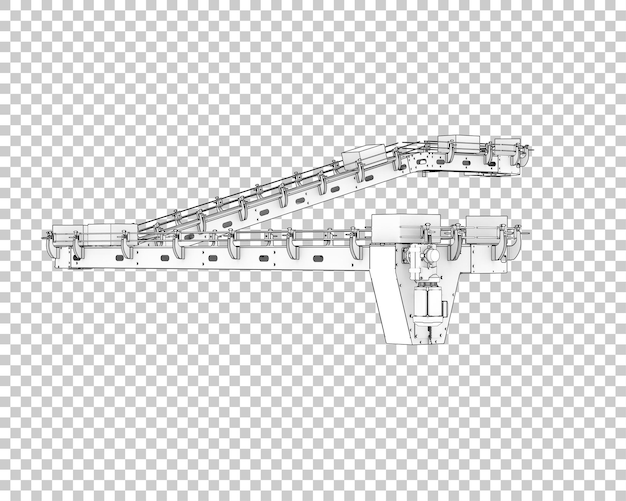 PSD cinta transportadora aislada sobre fondo transparente ilustración de renderizado 3d