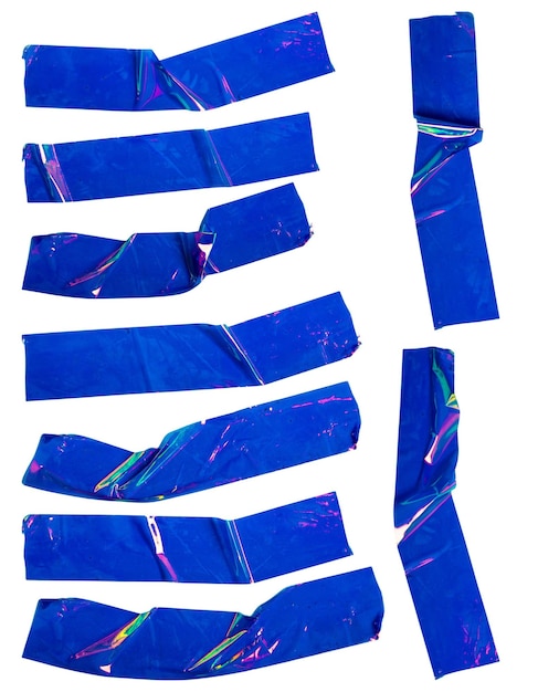 Cintas de cinta azul iridescente