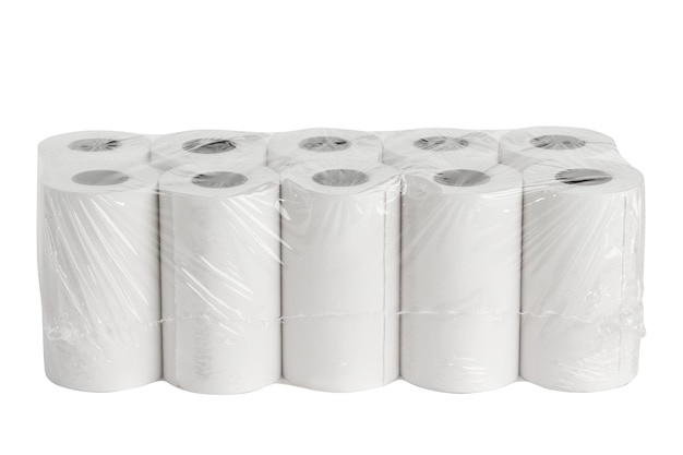 Cintas de papel para cajas registradoras Cintas en blanco para cheques sobre un fondo vacío en blanco