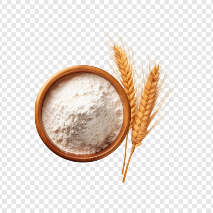 PSD ciotola di legno di farina di grano