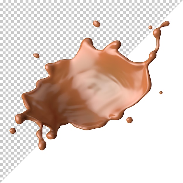 Cipratan Susu Cokelat 3D Realistis
