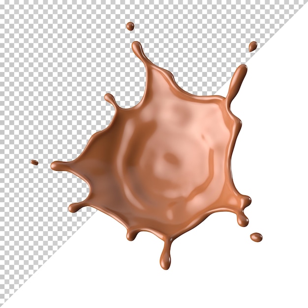 Cipratan Susu Cokelat 3D Realistis