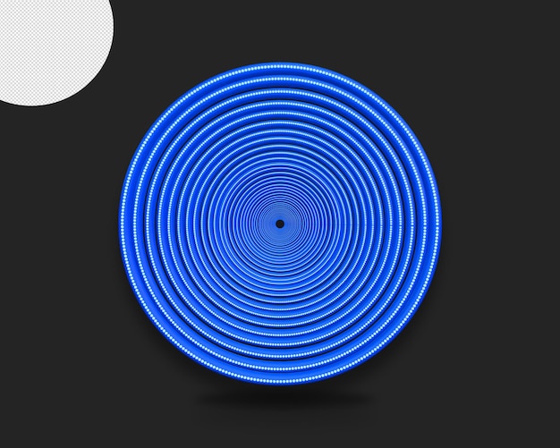 Circle with neon light