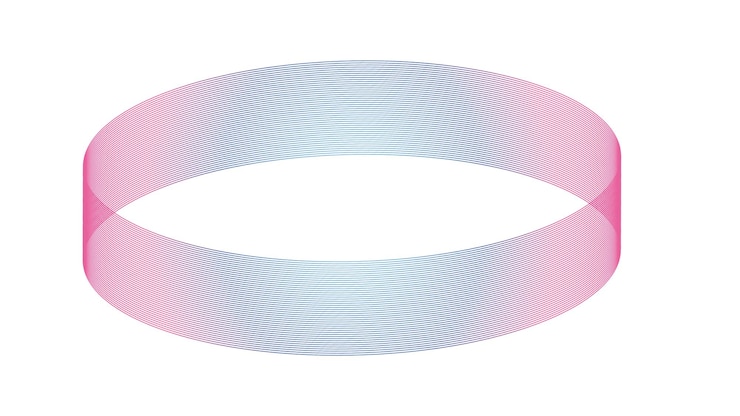 PSD circolo al neon orizzontale su uno sfondo vuoto png