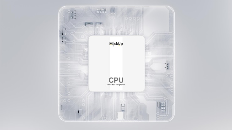 PSD circuito astratto. spazio su processore o cpu può essere utilizzato input di testo o banner.