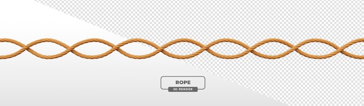 PSD circular rope element 3d render