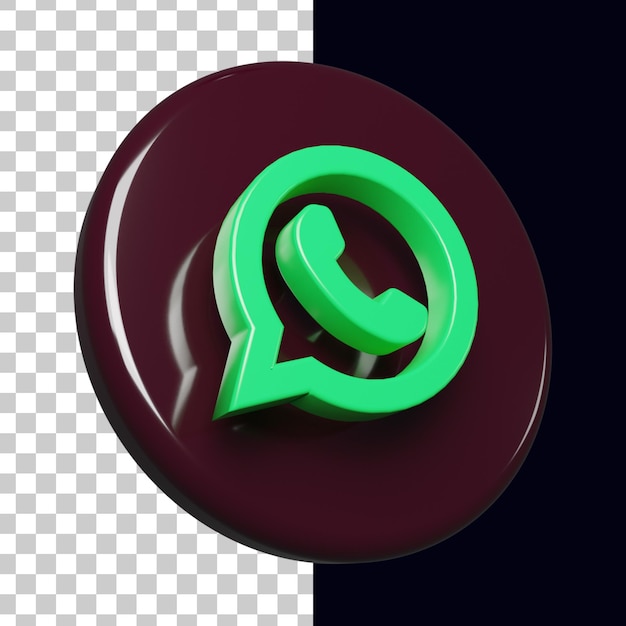 Círculo 3d con logo de whatsapp