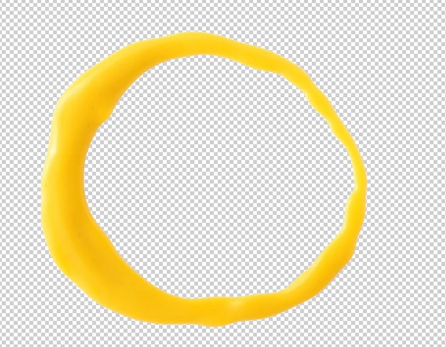 Círculo amarillo con un círculo amarillo sobre un fondo transparente