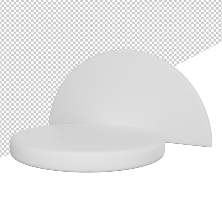 PSD un círculo blanco con una sombra sobre un fondo transparente...