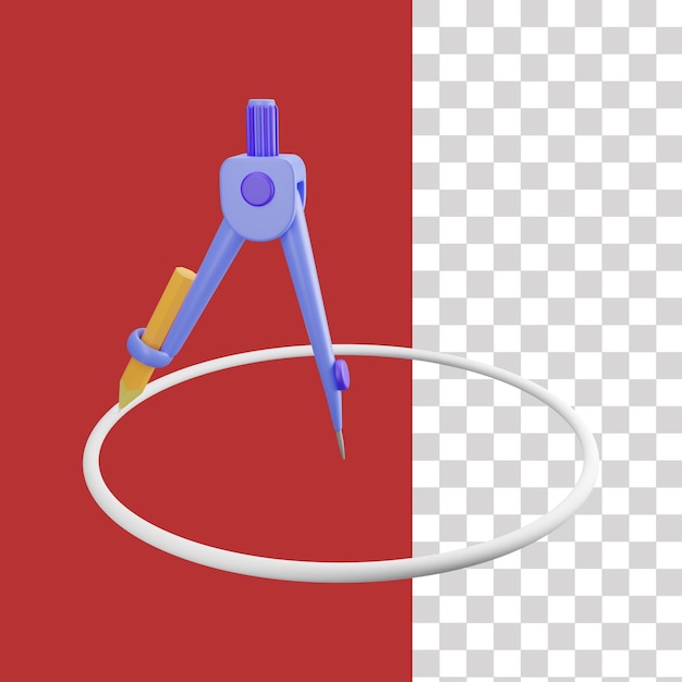 Círculo de dibujo 3d a través del icono del divisor
