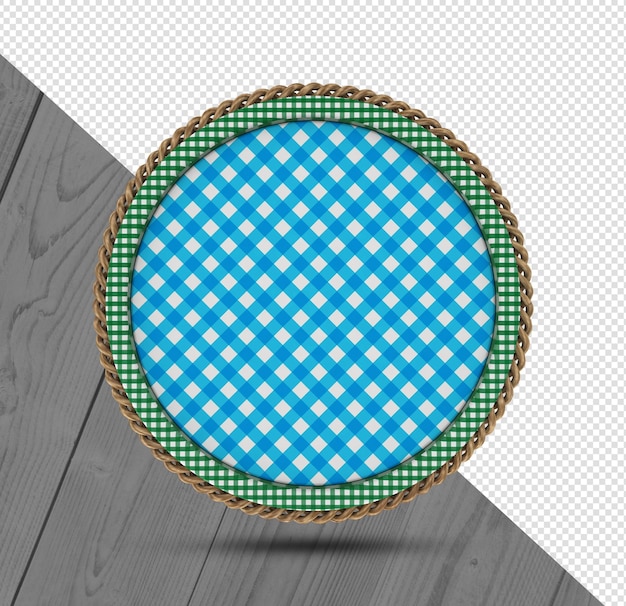 Circulo de madera 3d para la composicion de la festa juninas y tiendas en general