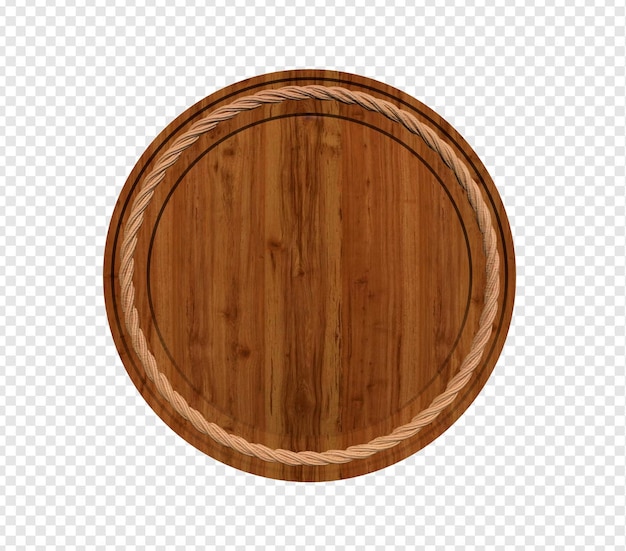 Círculo de madera con cuerda para la composición