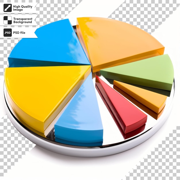 un círculo de papel gráfico de colores con un diagrama de un gráfico multicolor