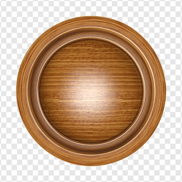 Círculo de placa de madera brillante
