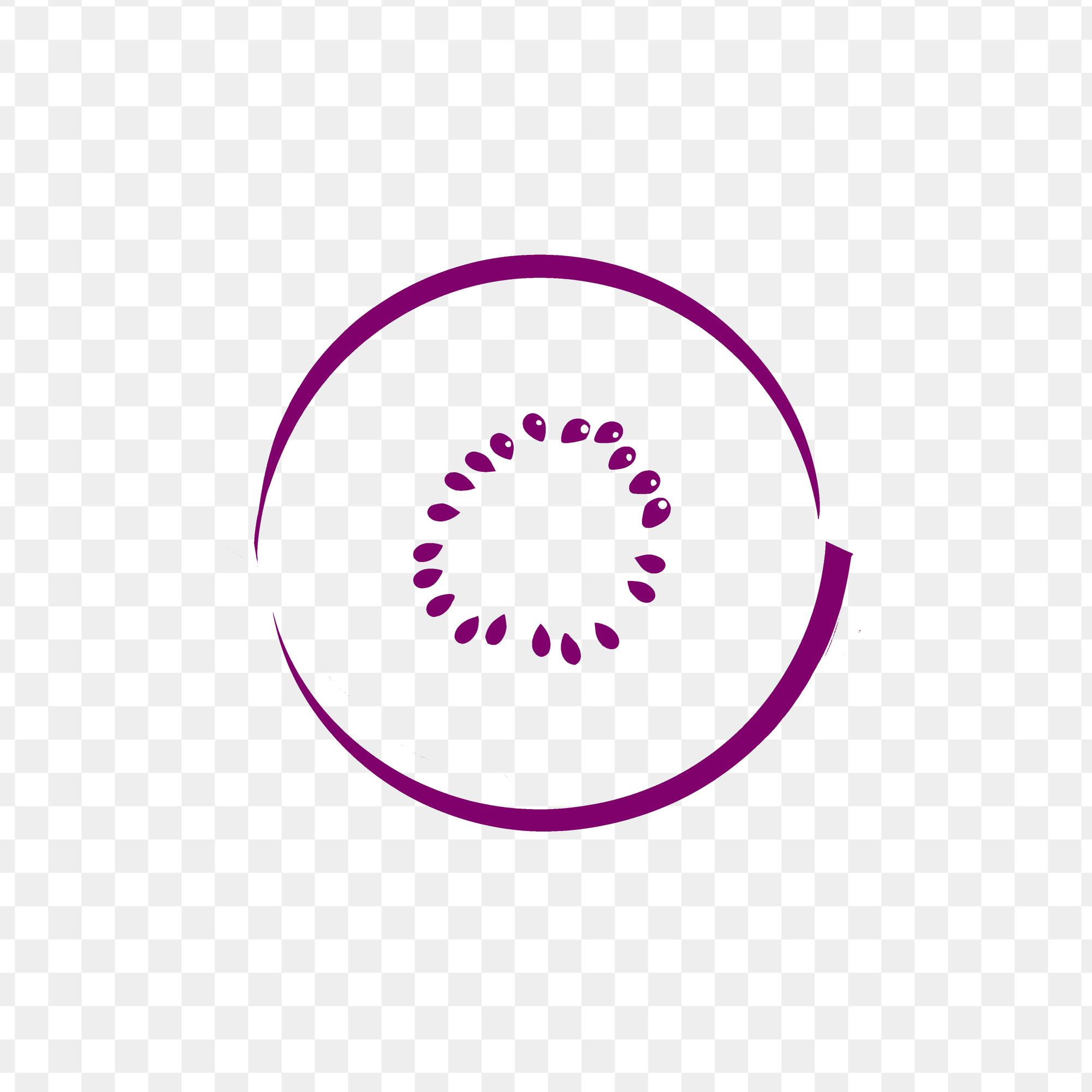 PSD un círculo de puntos está dibujado sobre un fondo blanco