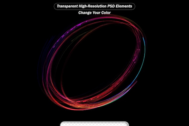 PSD círculo redondo de portal roxo com brilhos e brilho no escuro transparente