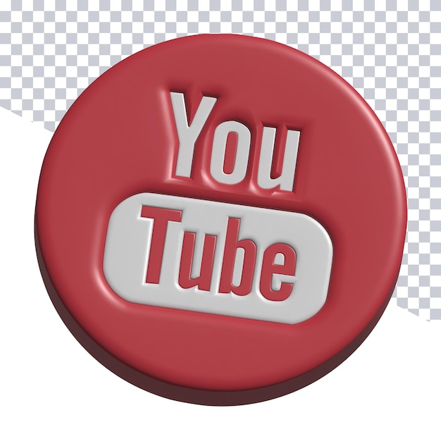 Un círculo rojo con la palabra youtube.