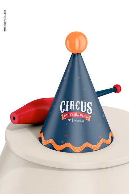 Circus hat mockup auf dem podium