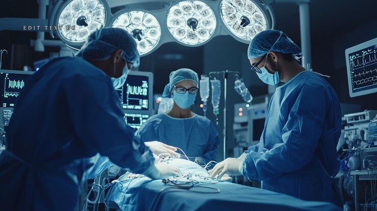 PSD cirujanos realizando una cirugía en la sala de operaciones 1