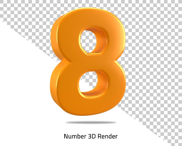 Číslo 8 logo osmička ikona 3D render