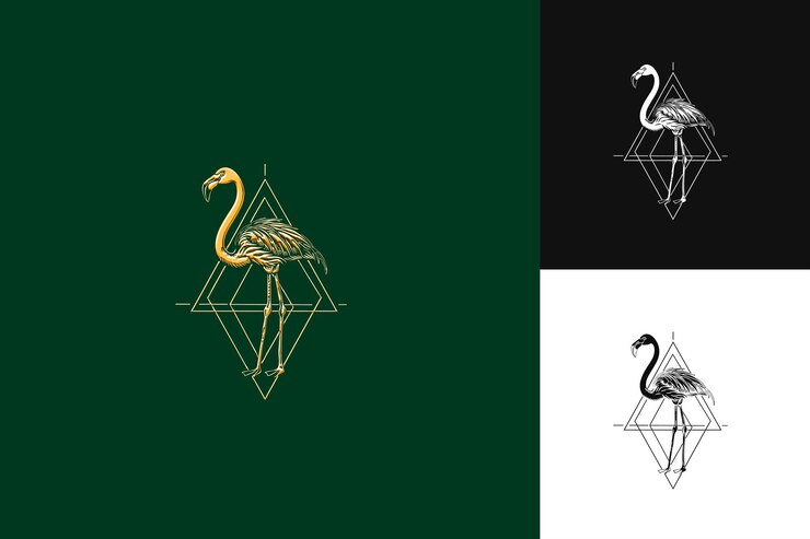 PSD un cisne y un diamante se muestran con un cisne a la izquierda