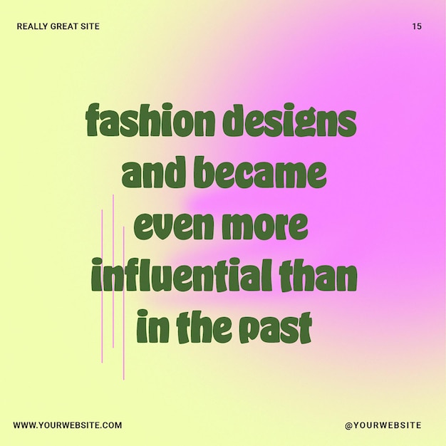 Citations Sur Le Modèle De Publication Instagram De Design De Mode