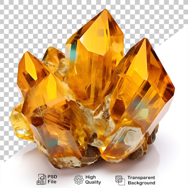 PSD citrine isolée sur un fond transparent comprend un fichier png