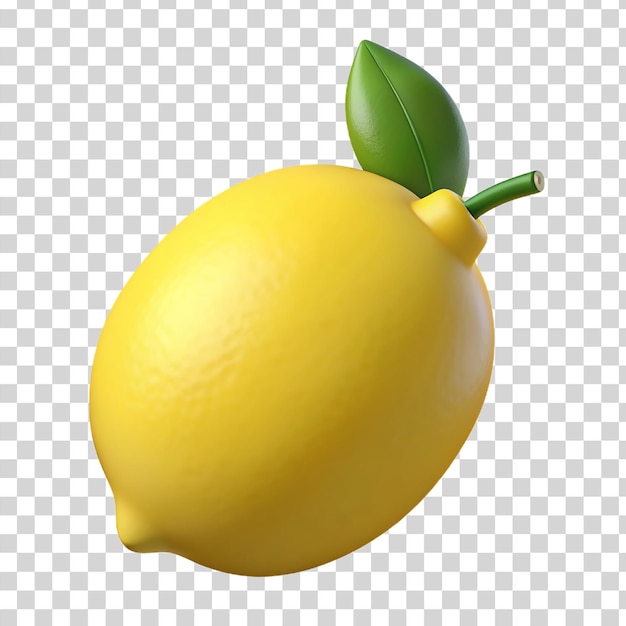 PSD citron 3d isolé sur un fond transparent