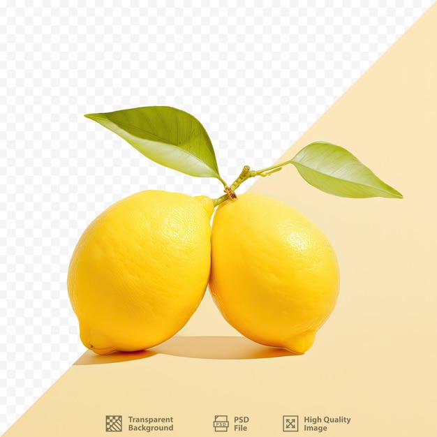 PSD citron sur fond transparent