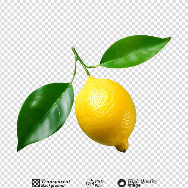 PSD citron isolé sur un fond transparent