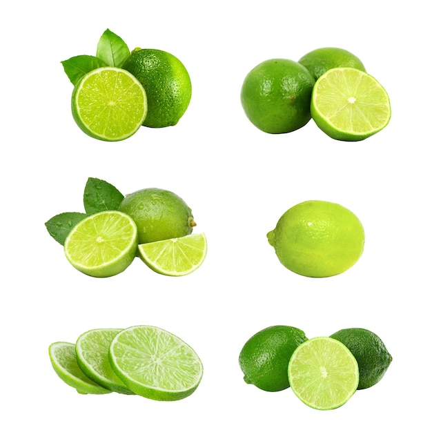 Citron vert isolé sur fond de couche alpha