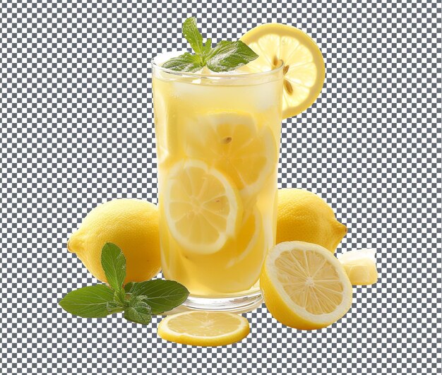 PSD citronade savoureuse limonade fraîchement pressée isolée sur un fond transparent