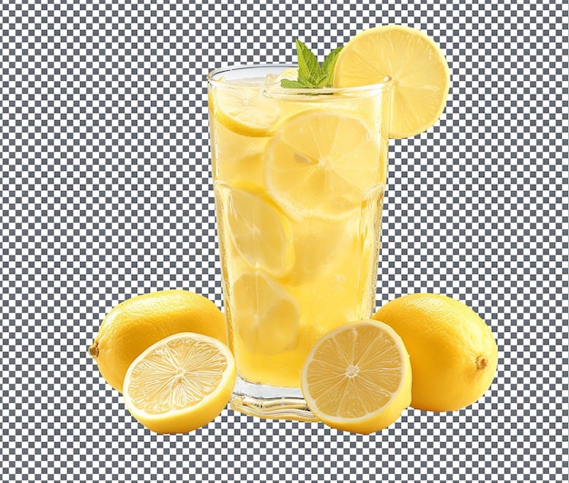 PSD citronade savoureuse limonade fraîchement pressée isolée sur un fond transparent