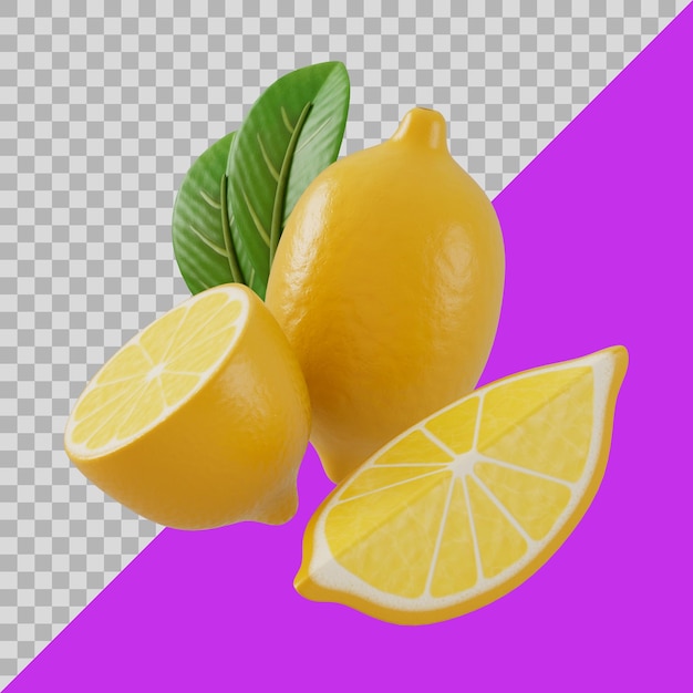 Citrons Stylisés 3d