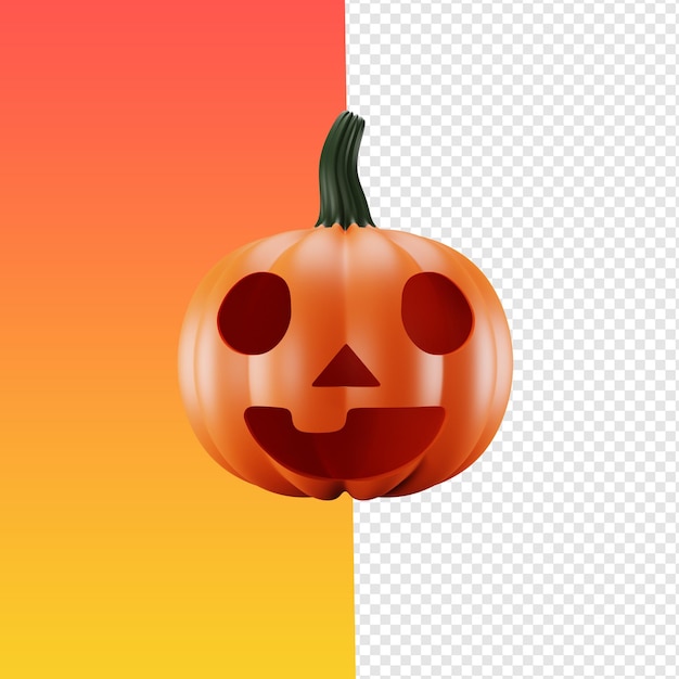 PSD citrouille d'halloween rendu 3d