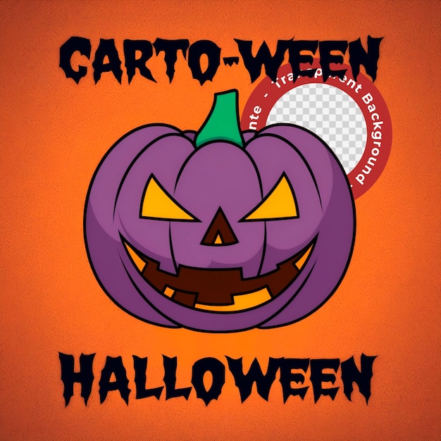 une citrouille pour la saison d'Halloween est écrite sur le fond orange