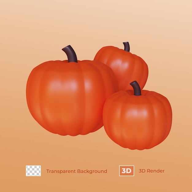 Citrouilles de rendu 3D pour Thanksgiving