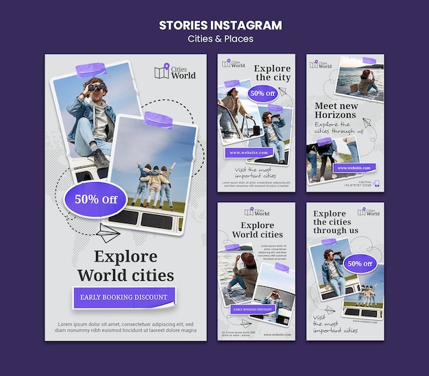 Città e luoghi storie sui social media