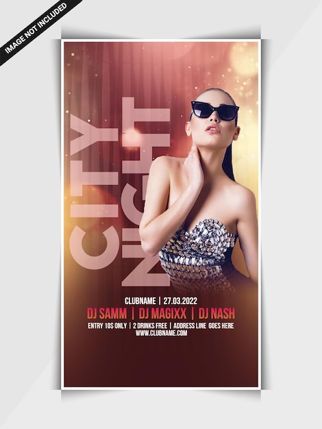 City night club party instagram web-banner-vorlage