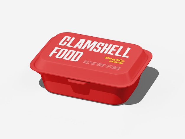 Clamshell-Lebensmittelbehälter-Mockup