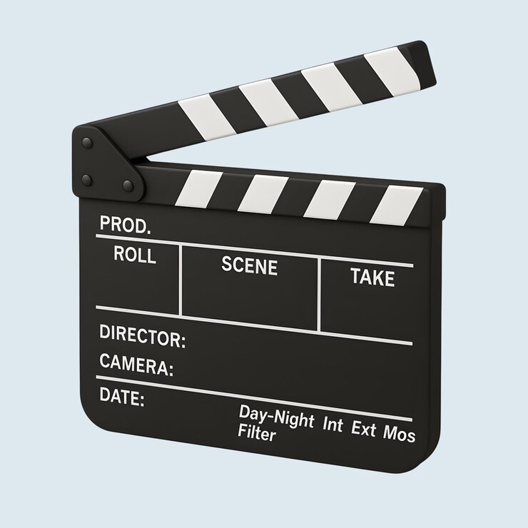 PSD clapperboard clásico
