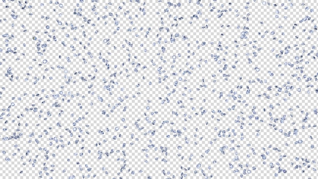 Claros diamantes brillantes que caen aislados en un fondo transparente png 3d ilustración de renderización