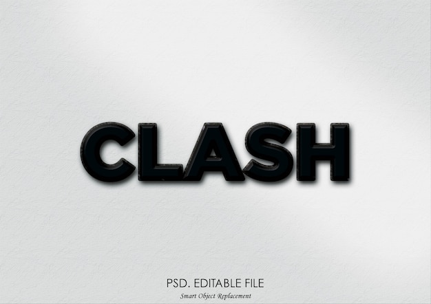 Clash effetto testo 3D