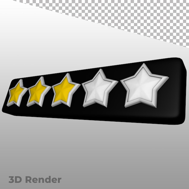 Clasificación de estrellas de renderizado 3D