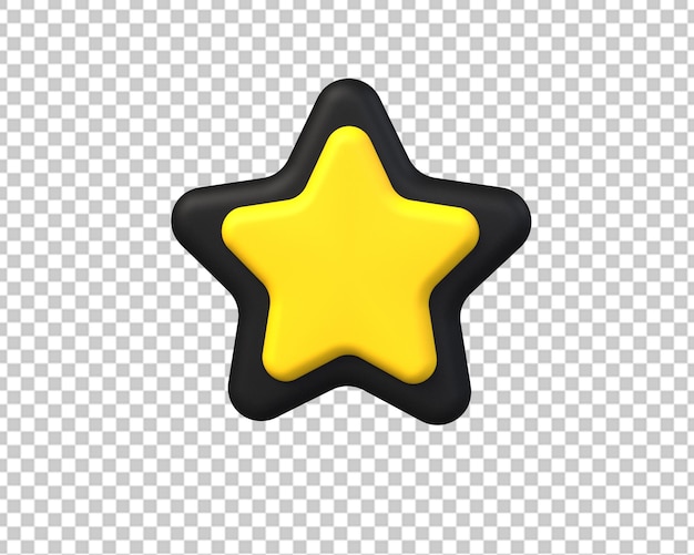 Clasificación de logotipo de estrella render 3d